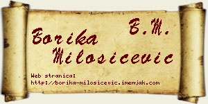 Borika Milošičević vizit kartica
